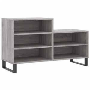 vidaXL skoskab 102x36x60 cm konstrueret tr&aelig; gr&aring; sonoma-eg