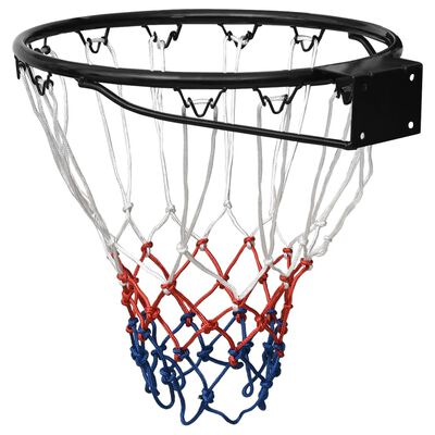 vidaXL basketkurv 39 cm stål sort