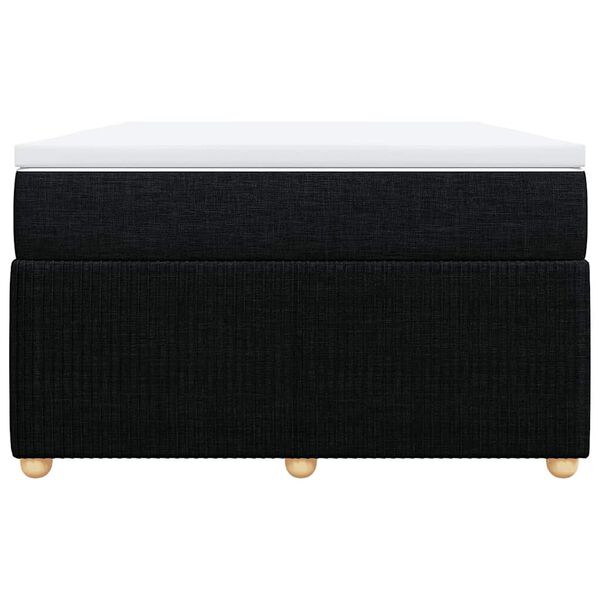 vidaXL kontinentalseng med madras 120x200 cm stof sort