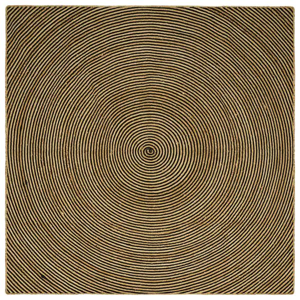 vidaXL T&aelig;ppe Naturlig og sort 240 x 240 cm Jute