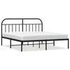vidaXL sengeramme med sengegavl 160x200 cm metal sort