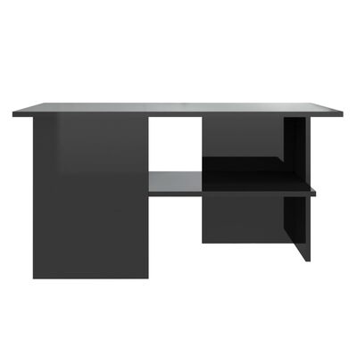 vidaXL sofabord 90x60x46,5 cm spånplade sort højglans