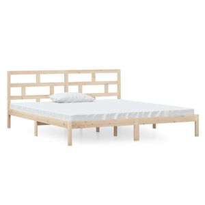 vidaXL sengeramme 140x190 cm massivt fyrretr&aelig;