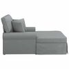 vidaXL Chaise lounge med volant med pude Lysegr&aring; 91 x 157 x 91 cm Stof