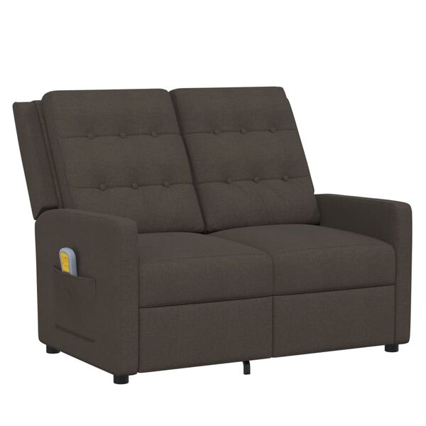 vidaXL 2-personers massagestol stof brun