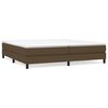 vidaXL Boxspring sengeramme 200x200 cm stof m&oslash;rkebrun