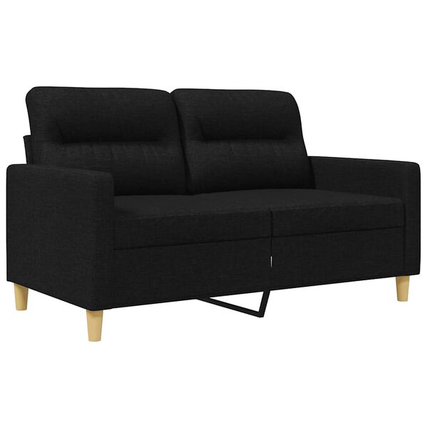 vidaXL 2-personers sofa 120 cm stof sort