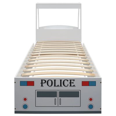 vidaXL børneseng politibil med madras 90 x 200 cm 7 zoner H3