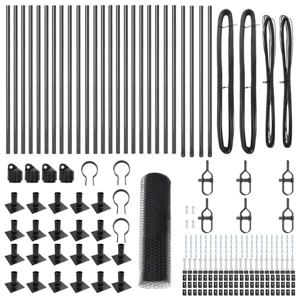 vidaXL Hegnsp&aelig;l Gr&aring; 50 x 0,4 m (13 mm mesh) St&aring;l og PVC