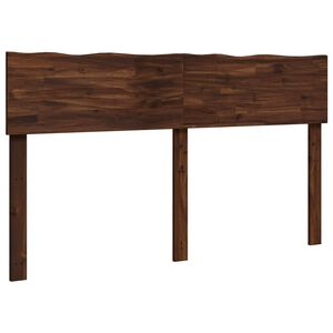 vidaXL Sengegavl med naturkant ROSTOCK M&oslash;rk Brun 160 cm