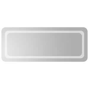 vidaXL LED badev&aelig;relsesspejl Transparent 100 x 40 cm h&aelig;rdet glas