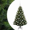 vidaXL Kunstig juletr&aelig; med kugler 120 cm 150 LED'er Varm hvid