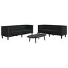 vidaXL Stue Sofa 2 pcs Sort 194 x 74,5 x 70,5 cm Faux l&aelig;der