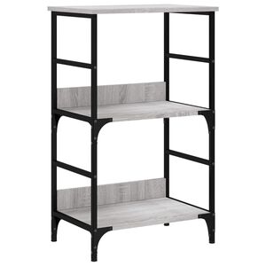 vidaXL bogreol 50x33x82 cm konstrueret tr&aelig; gr&aring; sonoma-eg
