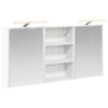 vidaXL Badev&aelig;relsesskabs&aelig;t 3 stk. Hvid 126 x 16 x 62.5 cm