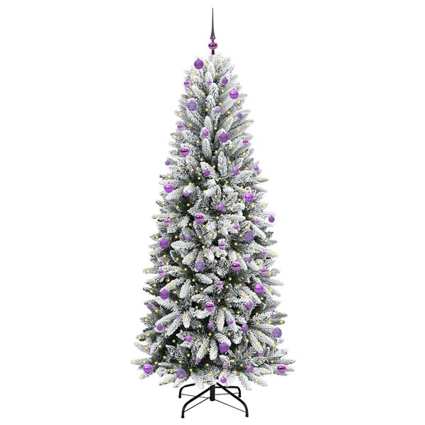 vidaXL Kunstigt juletr&aelig; med 300 LED'er Hvid 93 x 93 x 240 cm