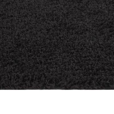 vidaXL shaggy gulvtæppe 140x200 cm høje luv sort