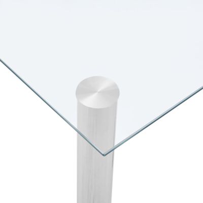 vidaXL spisebord 120x60x75 cm hærdet glas gennemsigtig