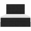 vidaXL Seng med opbevaring og LED med madras Sort 140 x 190 cm Fl&oslash;jl