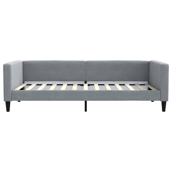 vidaXL daybed 100x200 cm stof lysegr&aring;
