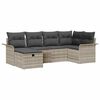 vidaXL Havesofa S&aelig;t 6 stk. Lysegr&aring; 55 x 55 x 37 cm polyrattan