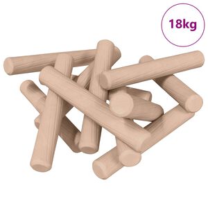 vidaXL Tr&aelig;dowels 24000 pcs Brun Massivt tr&aelig;