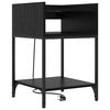 vidaXL Natskab Sort eg 40 x 40 x 61 cm Konstrueret tr&aelig;