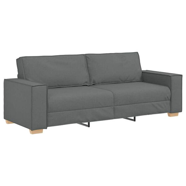 vidaXL 3-personers sofa m&oslash;rkegr&aring; 180 cm stof
