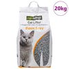 vidaXL kattegrus med babypudderduft bentonit 20L