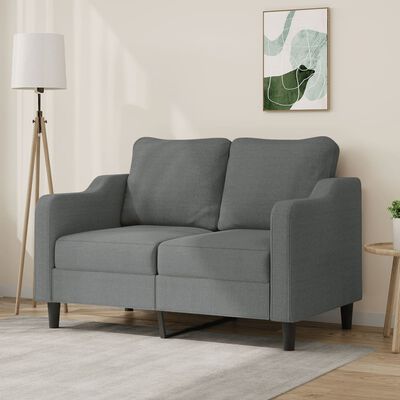 vidaXL 2-personers sofa 120 cm stof mørkegrå