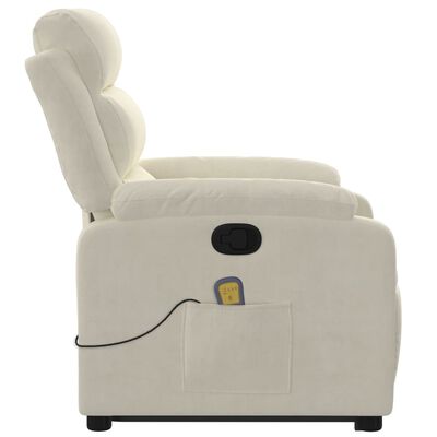 vidaXL løftestol med massagefunktion fløjl grøn