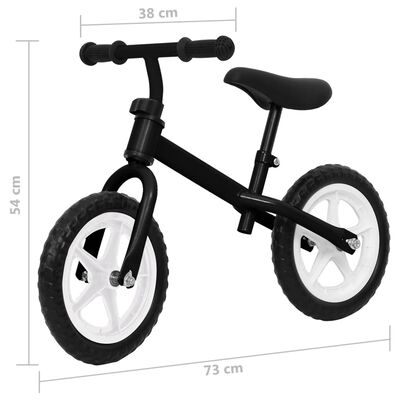 vidaXL løbecykel 11" hjul sort