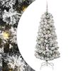 vidaXL Kunstigt Hinged Juletr&aelig; 150 LED'er Gr&oslash;n og Hvid 150 cm