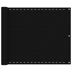 vidaXL altanafsk&aelig;rmning 75x300 cm HDPE sort