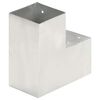 vidaXL stolpebeslag L-form 4 stk. 101x101 mm galvaniseret metal