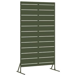 vidaXL Privatlivssk&aelig;rm 100 x 50 x 180 cm St&aring;l Olivengr&oslash;n