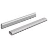 vidaXL Skab Stang 2 stk. S&oslash;lv 664 x 15 x 29 mm Aluminiumlegering