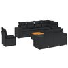 vidaXL sofas&aelig;t til haven 9 dele med hynder polyrattan sort