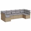 vidaXL sofas&aelig;t til haven 7 dele med hynder polyrattan beige