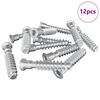 vidaXL Hovedkapskruer 12 pcs S&oslash;lv M7 x 40 mm St&aring;l