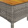 vidaXL 2-personers havebænk med hynder og bord polyrattan grå