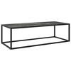 vidaXL sofabord 120x50x35 cm marmorglas sort