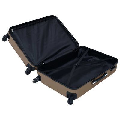 vidaXL kuffertsæt 3 stk. hardcase ABS brun