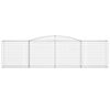 vidaXL buede gabionkurve 10 stk. 400x50x100/120 cm galvaniseret jern