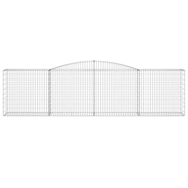 vidaXL buede gabionkurve 10 stk. 400x50x100/120 cm galvaniseret jern