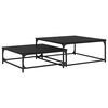 vidaXL Sofabord 2 pcs Sort eg Konstrueret tr&aelig;