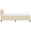 vidaXL Box spring seng med madras med LED Creme 120 x 190 cm Stof