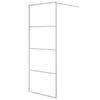 vidaXL brusev&aelig;g 80x195 cm klart sikkerhedsglas s&oslash;lvfarvet