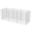 vidaXL gabion-h&oslash;jbed 270x90x100 cm st&aring;l