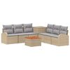 vidaXL Sofa S&aelig;t 8 stk. Beige og lys gr&aring; Poly Rattan og St&aring;l
